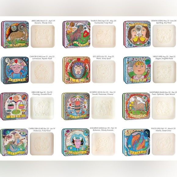 Pre De Provence - Cancer Zodiac Engraved Bar Soap in Gift Tin - Picture 7 of 8